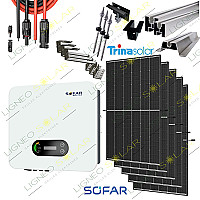 Saulės elektrinės komplektas 5.2 kW (be montavimo darbų), stogo danga - skarda internetu Saulės elektrinės komplektas 5.2 kW (be montavimo darbų), stogo danga - skarda internetu