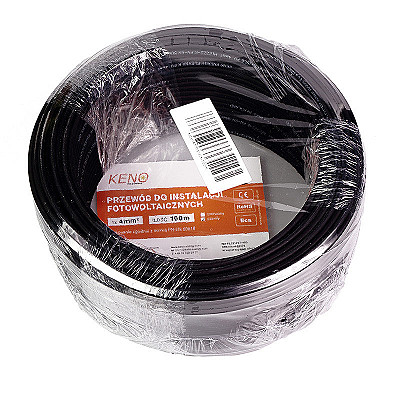 Juodas kabelis 4 mm² 100 m