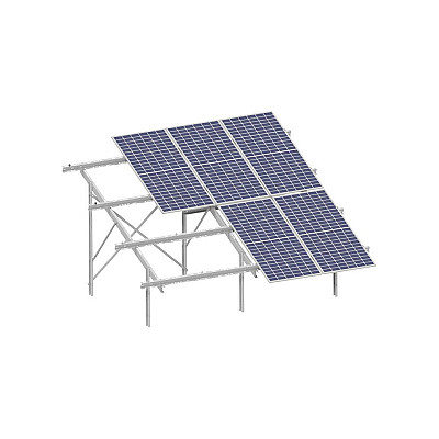 Saulės modulių montavimo sistema žemei​ Budmat 2X4 vertikali