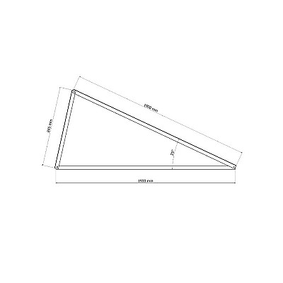 25° Trikampis, skirtas vertikaliam montavimui - Magnelis®