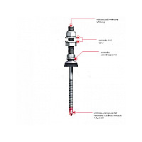 Dvigubas sriegis varžtas plieniniams pagrindams M8X195/M10X70 internetu Dvigubas sriegis varžtas plieniniams pagrindams M8X195/M10X70 internetu