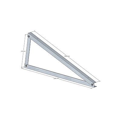 15° Trikampis, skirtas horizontaliam montavimui