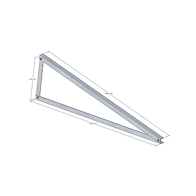 15° Trikampis, skirtas vertikaliam montavimui
