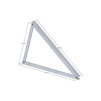 30° Trikampis, skirtas horizontaliam montavimui