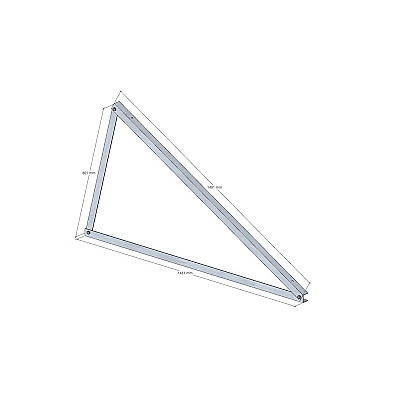 30° Trikampis, skirtas vertikaliam montavimui