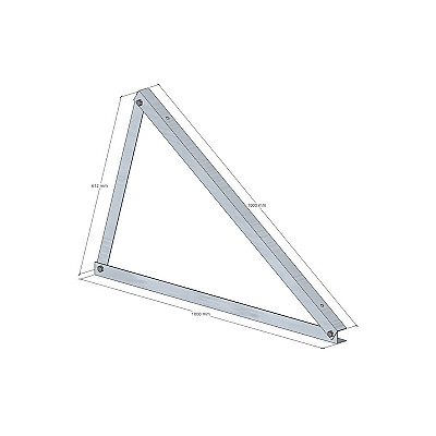 35° Trikampis, skirtas horizontaliam montavimui